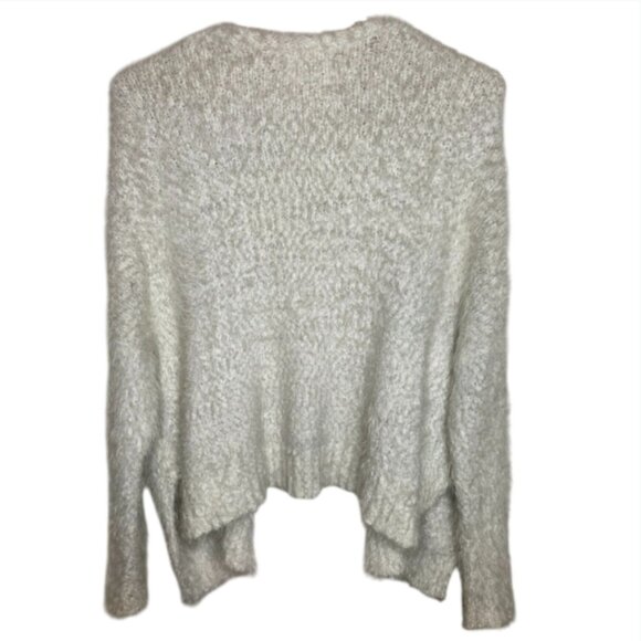 Hollister Cream Soft Fuzzy Knit Cardigan, Long Sleeve, Open Front M/L Cottage - Picture 3 of 11